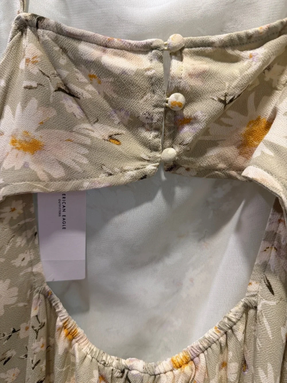 American Eagle Outfitters Olive Floral Slip Maxi Dress - Picture 5 of 5